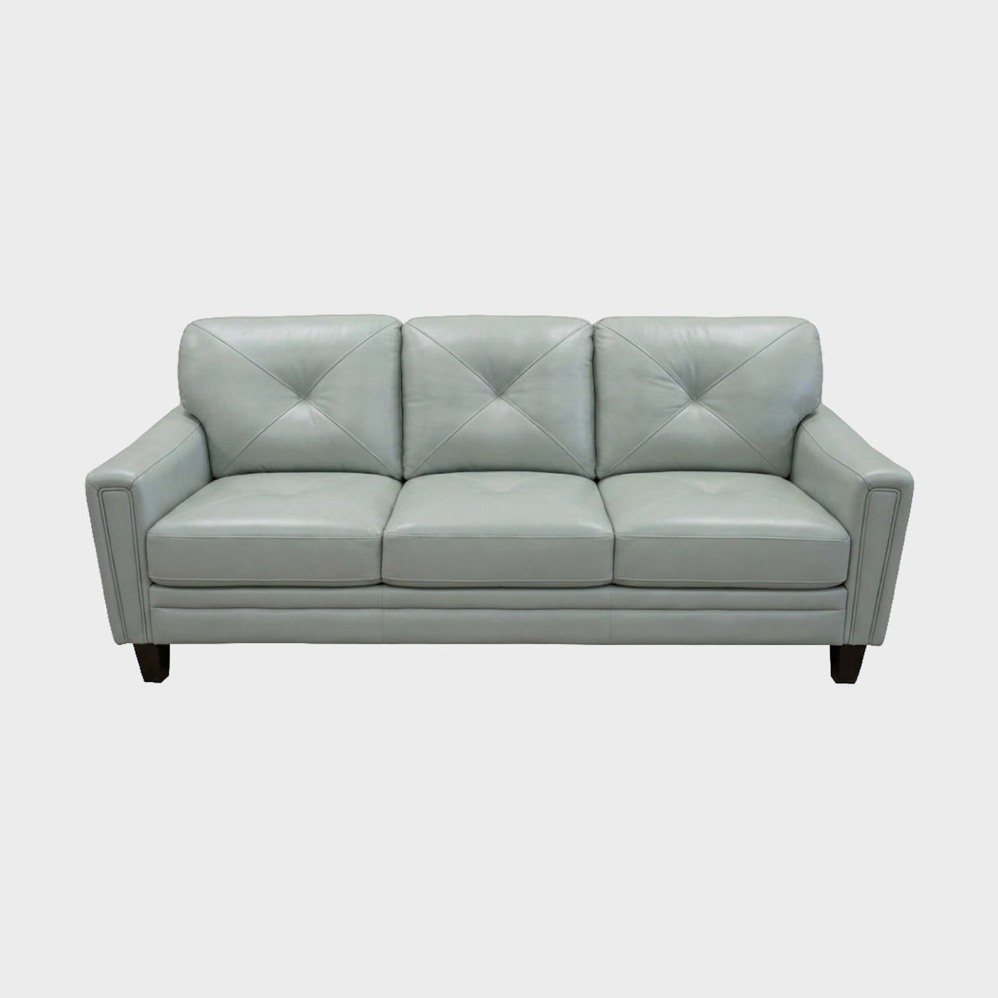Sage Green Leather Couch